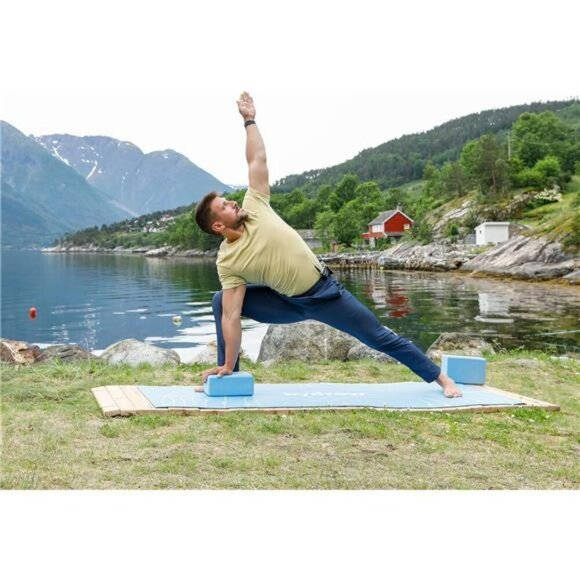 Hydrow Yoga Block EVA Foam Supportive Lightweight Blue Pilates Meditation Prop - Picture 5 of 7